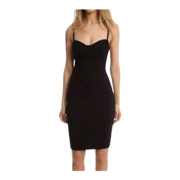 L'agence Black Midi Dress - Picture 1 of 6